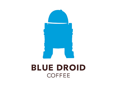Blue Droid Coffee blue bluebottle branding coffee graphic design logo starwars