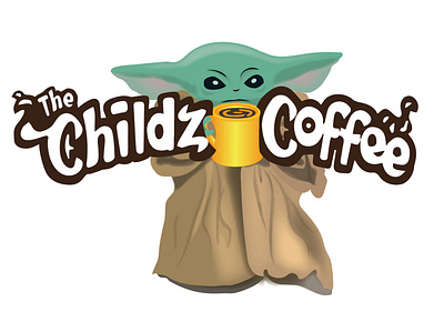 The Childz Coffee babyyoda branding coffee graphic design grogu logo starwars