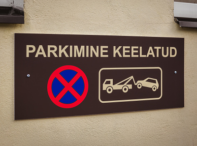 Custom No Parking Sign design graphic design parking signage traffic