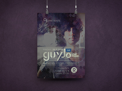 Club Event Poster Design: Guy J club design event graphic design live show music event music poster poster poster design