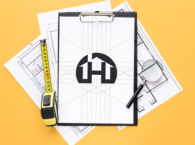Maintenance Firm Logo Design branding building construction design graphic design logo logo design vector yellow