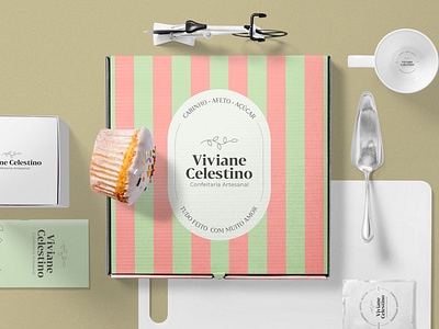 Viviane Celestino baker bakery brand brand design branding cake candy candystore confectionery delicatessen fine flower food graphic handmade logo marketing organic store sugar