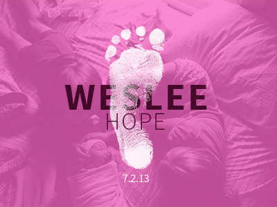 Weslee Hope baby birth footprint