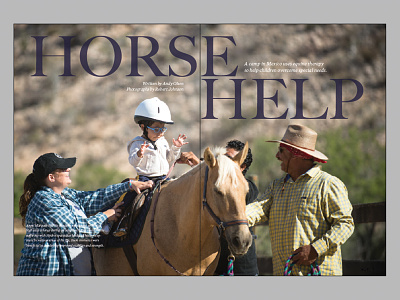 Horizons - Horse Help Spread layout magazine photography team teamhorizons