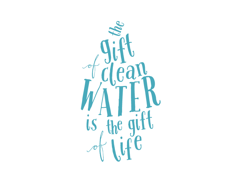 Clean Water Insert charity type drop clean water