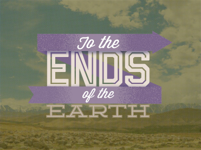 To The Ends lost type co ribbon typography