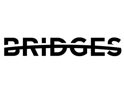 Bridges Logo brand identity bridge design line logo type typography
