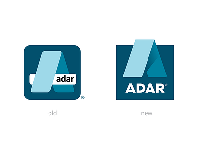 Adar Brand Identity Rebrand a cool blue brand identity flat graphic logo rebrand shadow triangle