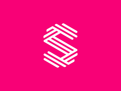 "S" Icon clothing fold icon illustration line logo monogram pink s shoes