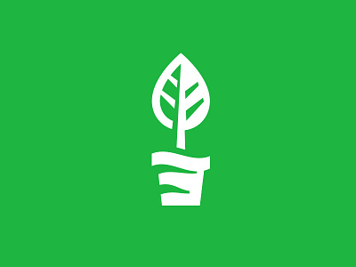Coltivare Icon Concept brand identity branding flat hydroponics icon illustration leaf logo plant pot vector water