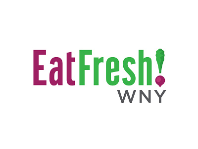 EatFresh! WNY Logo ! beets green icon illustration logo typography vegetable