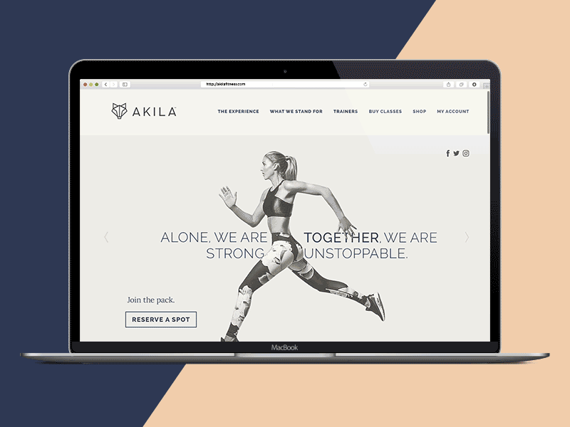 Akila Website Design branding design fitness gif logo ui ux web web design