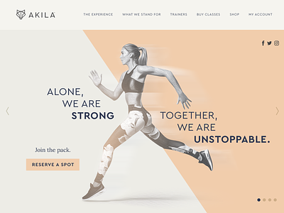 Akila homepage slider branding design digital logo photoshop typography ui ux