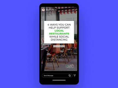 Support Local Instagram Story design instagram instagram stories instagram template push social story support local