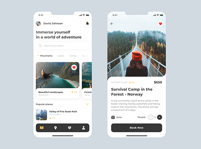 Travel App app design mobile ui ux