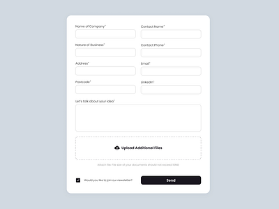 The Contact Form design form typography ui ux web