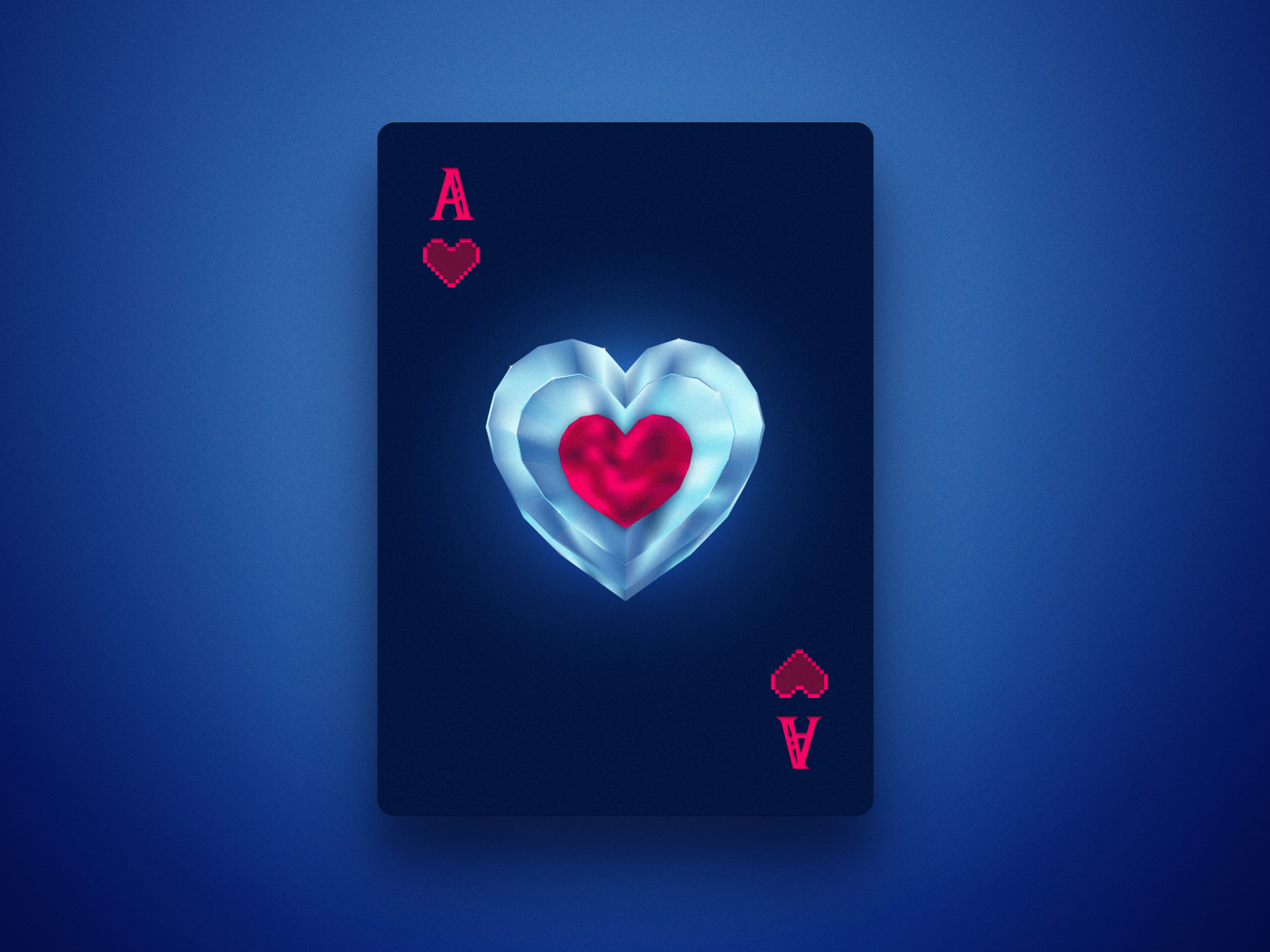 Ace of Hearts - OOT gem illustration heart zelda ace dribbbleweeklywarmup