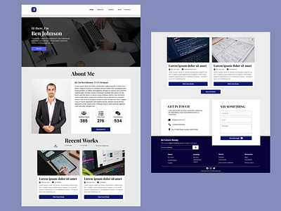 Personal Portfolio landing Page