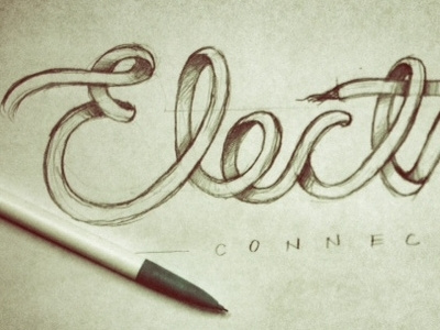electrical connection logo sketch wire