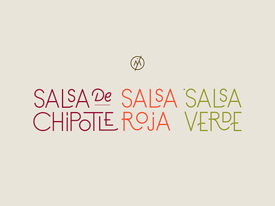 Salsas lettering logo vector