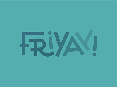 Friyay! Newsletter icon lettering