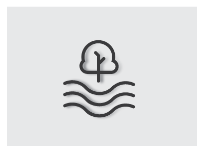 Reedy River landscapes icon identity logo