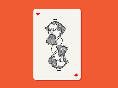 Charles Dickens cards deck vector