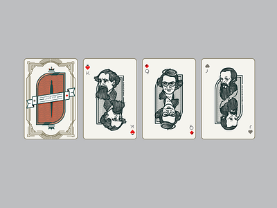 full set cards deck icon poker vector