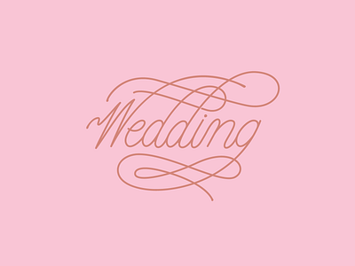wedding logo script font vector