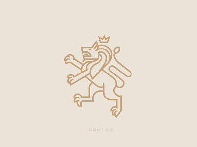 prnt co. crest crest icon lion logo