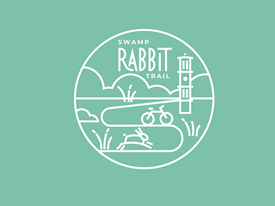 swamp rabbit trail icon vector