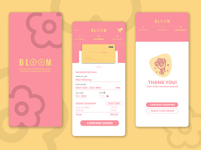 Credit Card Checkout : DailyUI 002 app check out daily ui 002 dailyui design figma flower payment ui ux