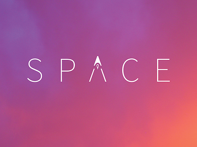 Space logo minimal ombre space