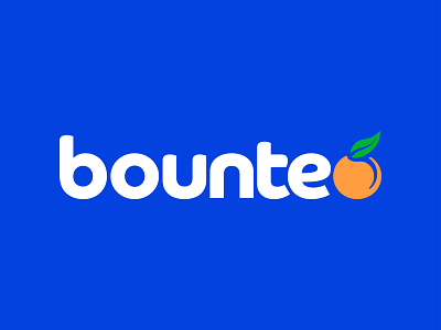 Bounteo blue bounteo branding branding design color design exercise fruit illustrator kiwi logo logo design mockup orange oranges packaging produce vector