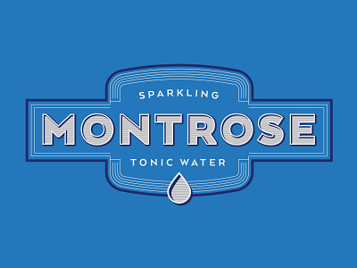 Logo for Montrose Sparkling Tonic Water 3d branding drop droplet icon illustrator lines logo sparkling tonic vector water
