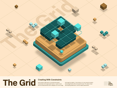 The Grid: A Rebound 8px color green grid layout illustration tan teal typography vector vector art vector illustration waffle