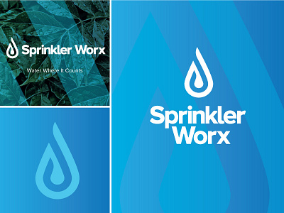 Sprinkler Worx - Logo and Branding branding design logo logo design sprinkler water