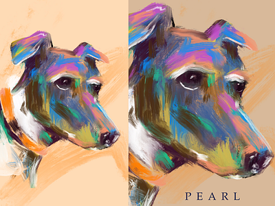 Pearl illustration dog illustration procreate