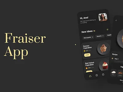 Fraiser food app mobile app receipes recetas ui design
