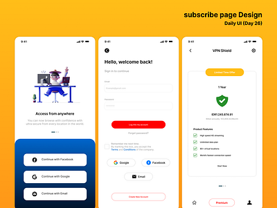 subscribe page daily ui ui