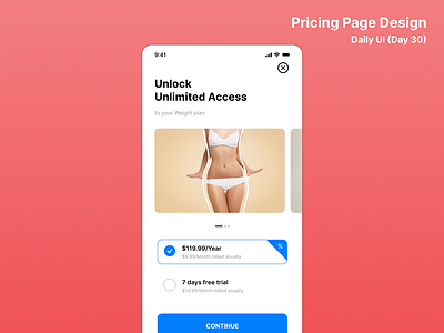 pricing page