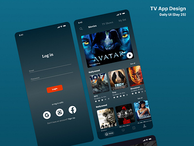 TV App daily ui design ui