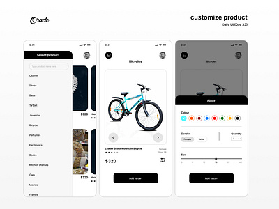 Customize Product page daily ui design ui