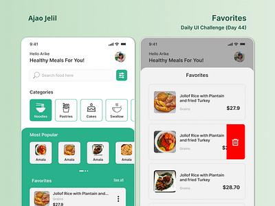 Favorites Page Day 44 daily ui design ui ux