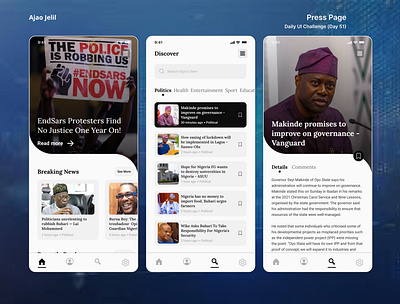 Press Page Day 51 daily ui design ui ux