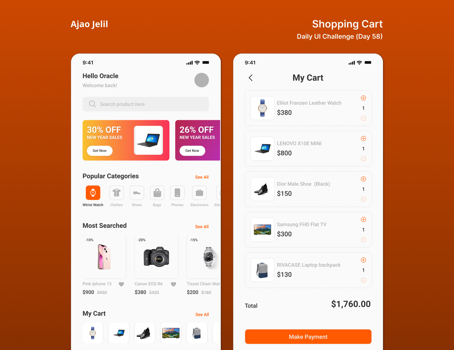 shopping cart by Jelil Ajao on Dribbble