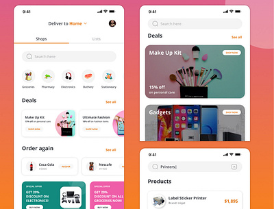 shopping App daily ui design graphic design ui