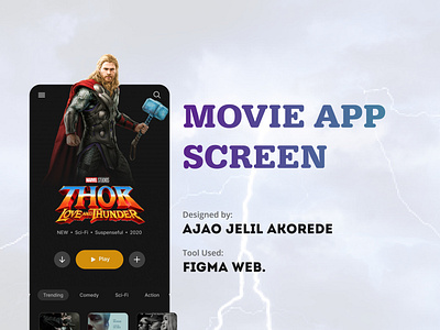 movie app screen branding daily ui design graphic design logo ui ux