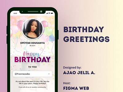 birthday greetings branding daily ui design graphic design logo ui ux