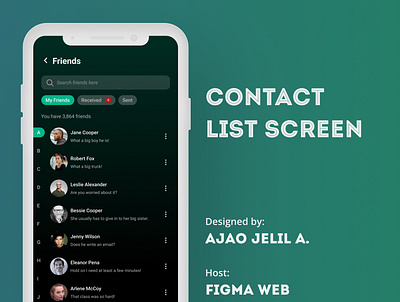 contact list branding daily ui design graphic design logo ui ux